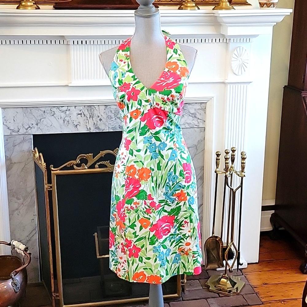 Ralph Lauren Chaps Floral Halter Dress